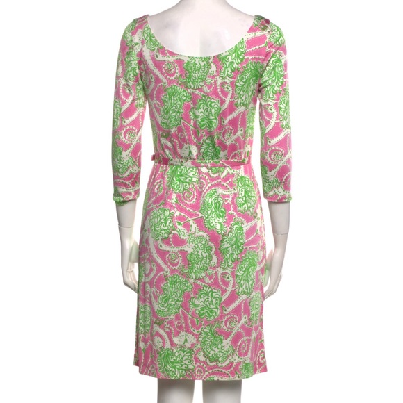 Prada silk mini dress floral printed with belt IT38 - Picture 3 of 5
